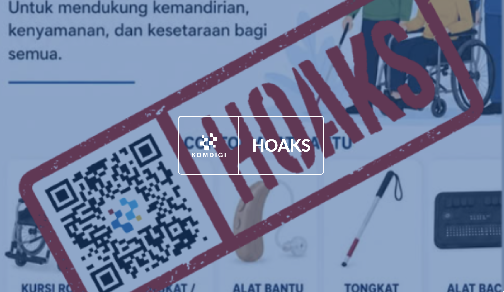 [HOAKS] Tautan Untuk Klaim Alat Bantu Disabilitas dari Pemerintah