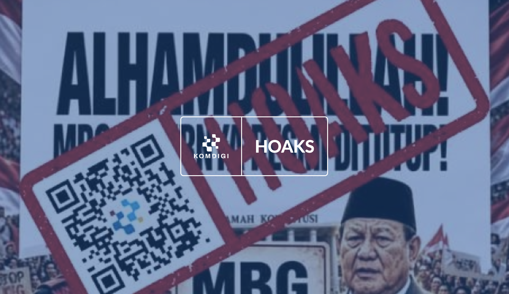[HOAKS] MK Hentikan MBG dan Dananya Dialihkan untuk Pendidikan