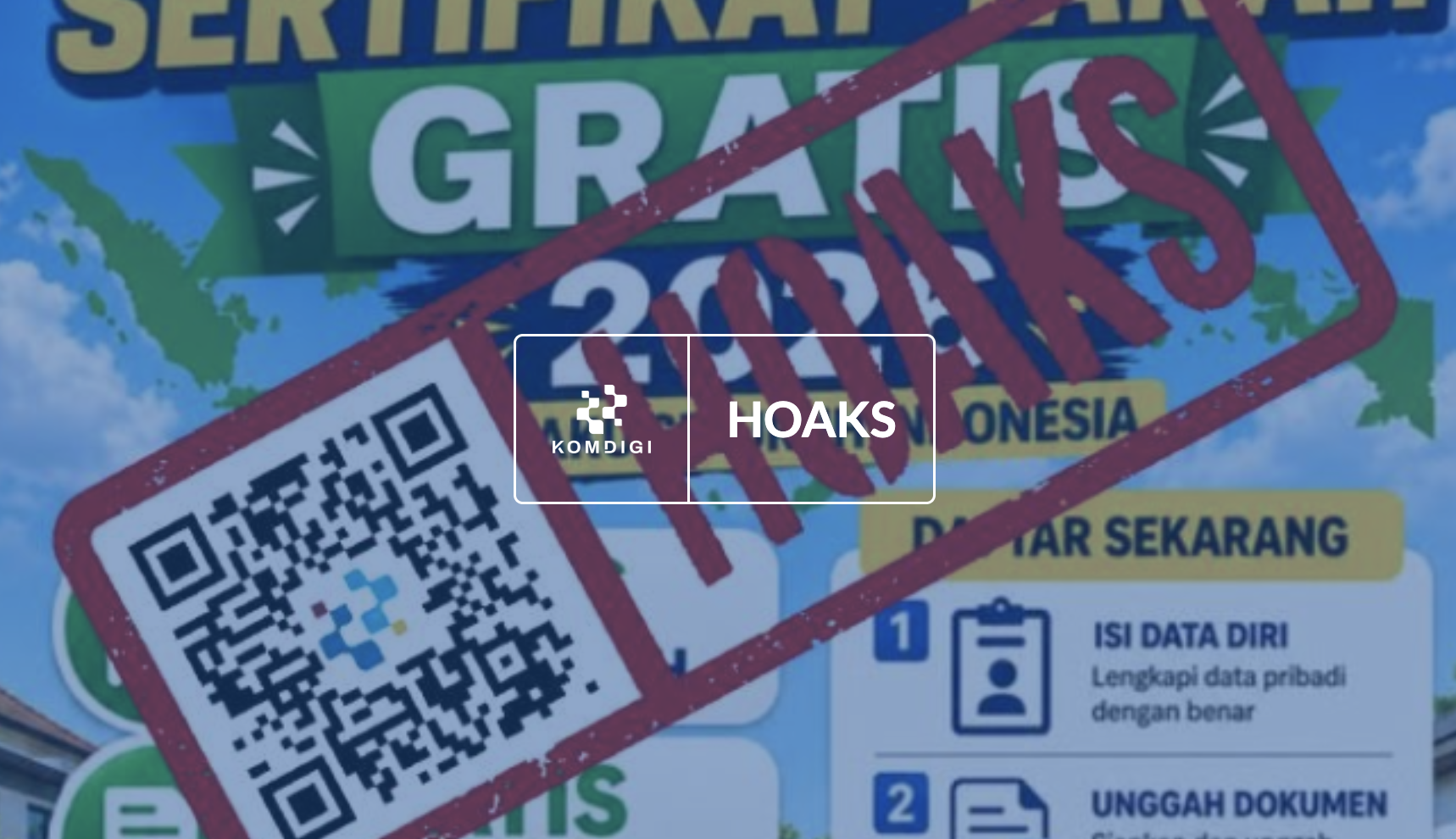 [HOAKS] Tautan untuk Akses Program Pemutihan Sertifikat Tanah Gratis