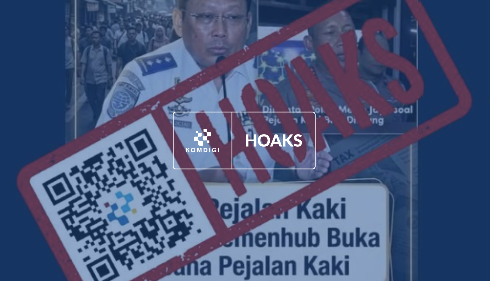 [HOAKS] Kemenhub akan Pungut Pajak Pejalan Kaki
