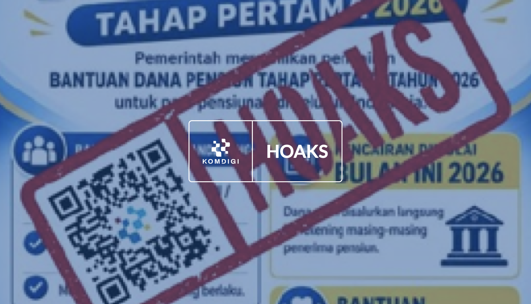 [HOAKS] Pendaftaran Bantuan Dana Pensiun Tahap 1 Tahun 2026