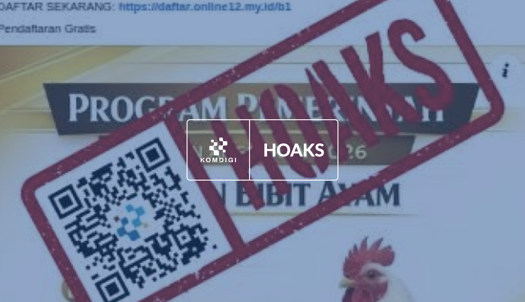 [HOAKS] Tautan Pendaftaran Program Bantuan Bibit Ayam 2026