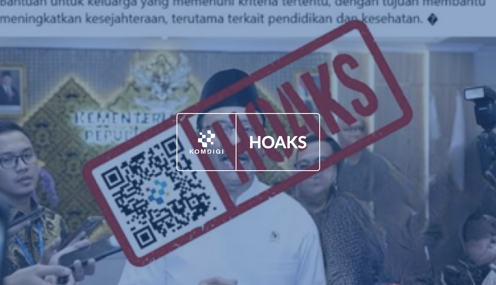 [HOAKS] Video Menteri Sosial Bagikan Dana Bantuan Rp35 Juta untuk Setiap KK