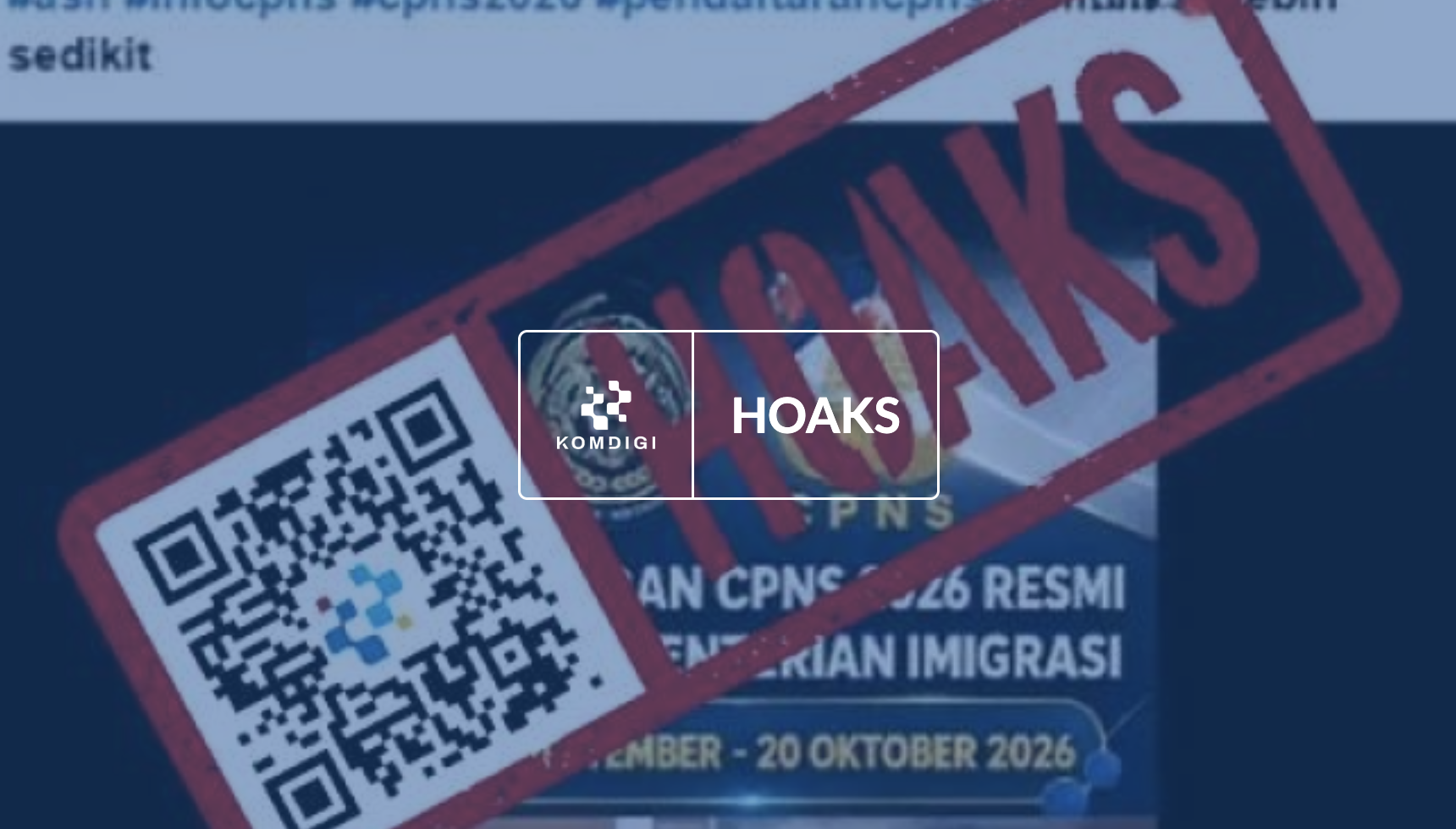 [HOAKS] Pendaftaran CPNS Kementerian Imigrasi Periode 6 September-20 Oktober 2026