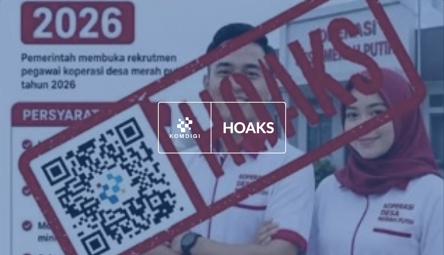 [HOAKS] Tautan Rekrutmen Pegawai Koperasi Merah Putih 2026