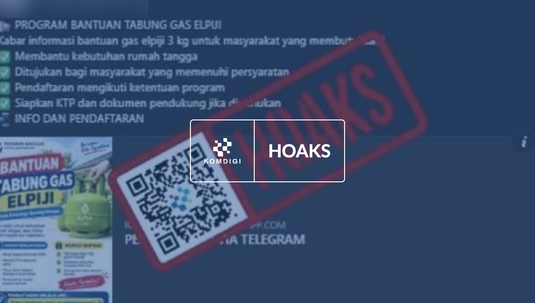 [HOAKS] Tautan Bantuan Tabung Gas LPG