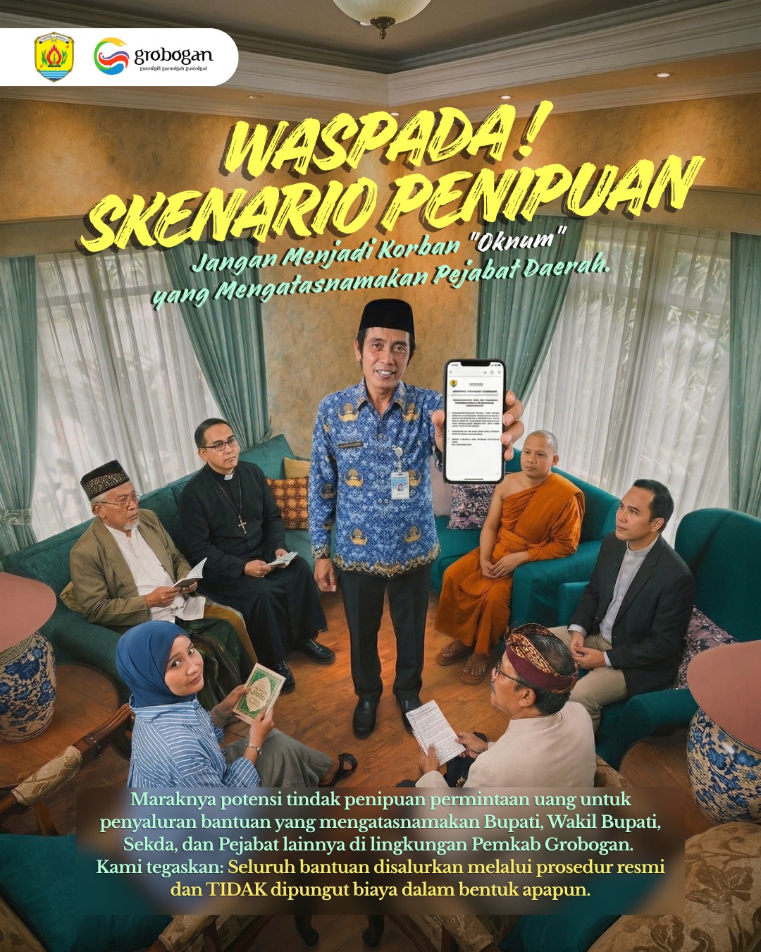 Waspada Modus Penipuan Catut Pejabat, Pemkab Grobogan Ingatkan Masyarakat untuk Verifikasi Informasi