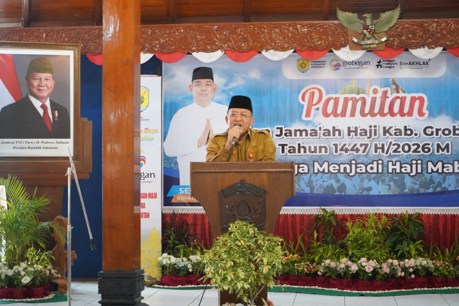 Wakil Bupati Grobogan Lepas Calon Jemaah Haji 1447 H: Tekankan Fisik Prima dan Niat Ikhlas