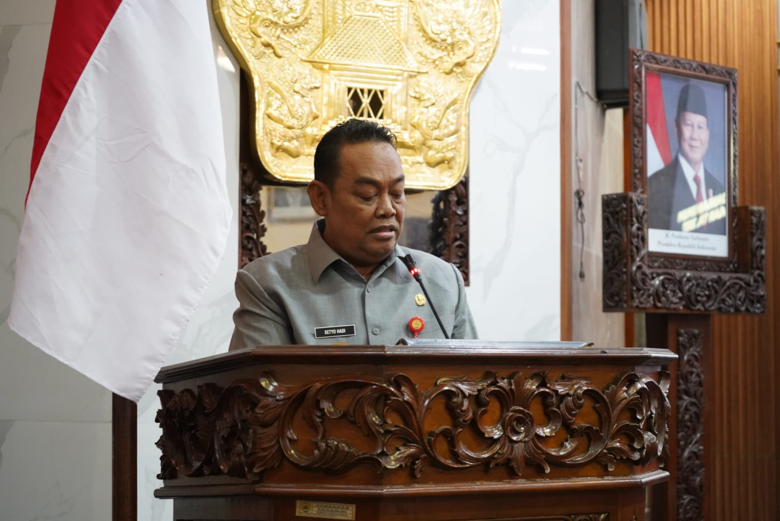 Rapat Paripurna ke-39 DPRD Grobogan: Bupati Setyo Hadi Tanggapi Pandangan Umum Fraksi Terkait Raperda APBD 2027